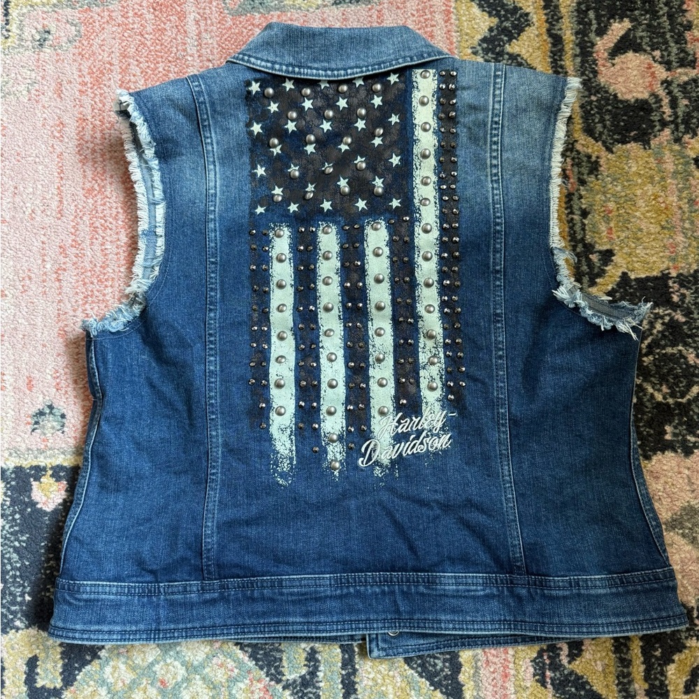 Harley Davidson denim vest